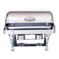 8 Quart Stainless Steel Rectangle Roll-Top Chafer